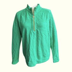Lilly Pulitzer Ashlee Half-Zip Luxletic Pullover Green S NWOT